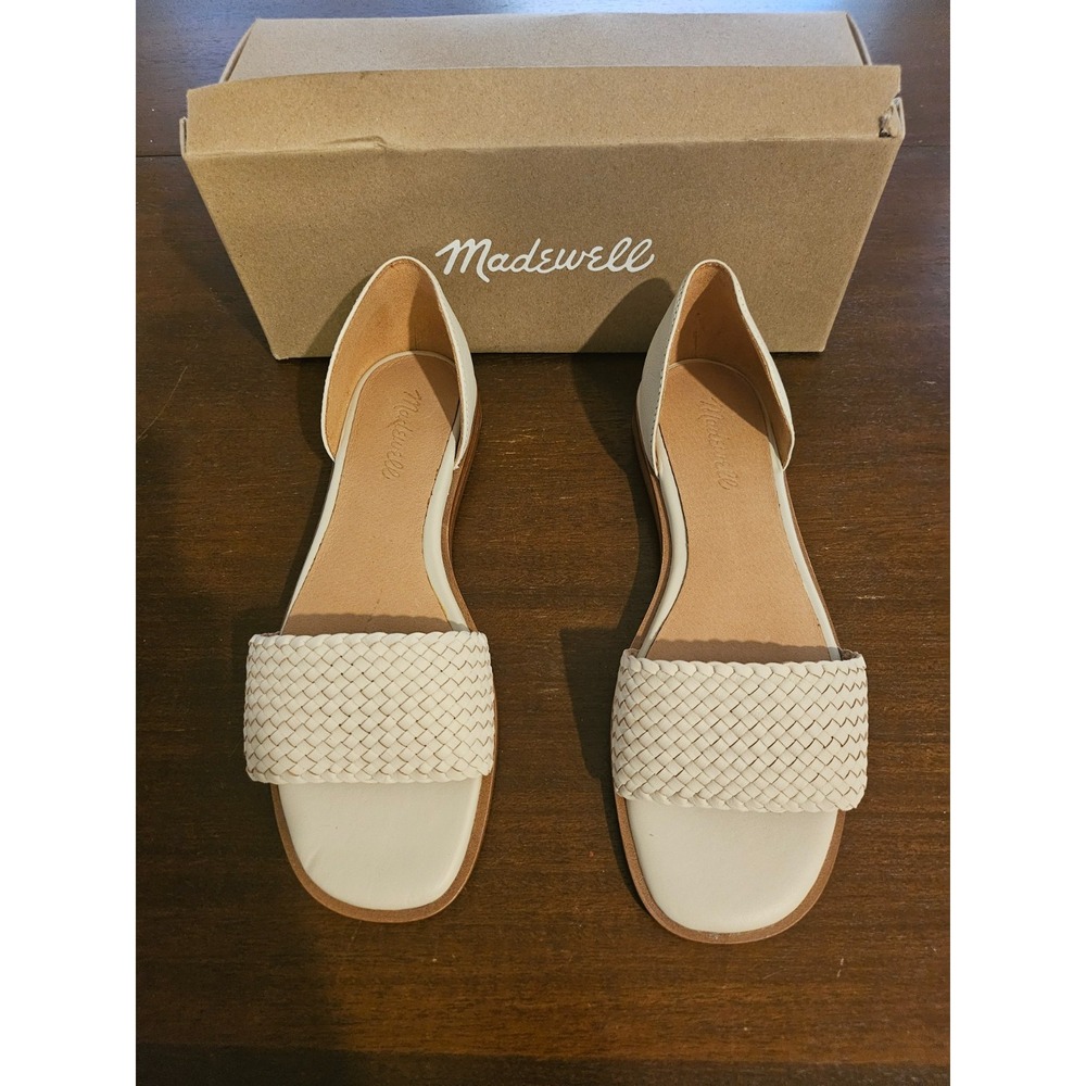 Madewell The Nelda d'Orsay Flat: Woven Edition Pale Oyster Size 8 New in‎ box